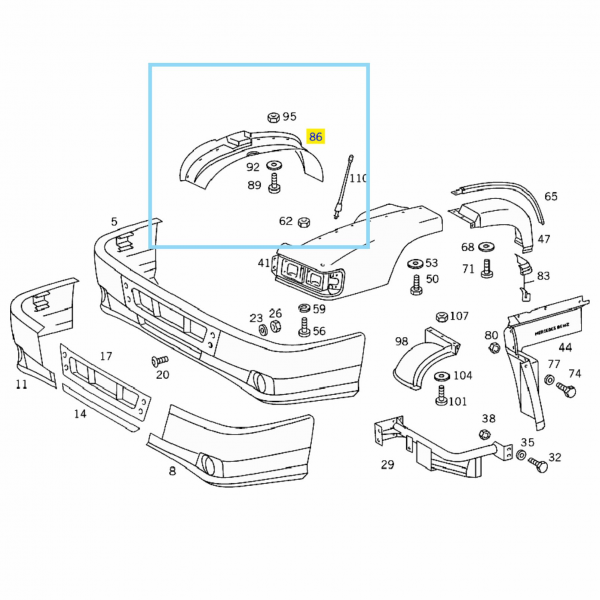 VEDAÇÃO INTERNA PARALAMA LD - MERCEDES 1218 1418 384887819