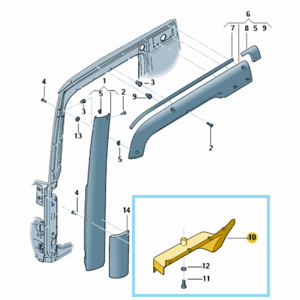 SOLEIRA ACABAMENTO DA PORTA LD - VW CONSTELLATION 2S2854522