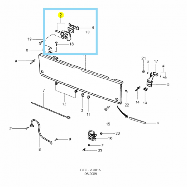 DOBRADIÇA DIREITA CAPÔ - FORD CARGO 91 A 2012 - 81DB16800AFW